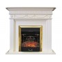 Пристінний камін Fireplace Люксембург Слонова кістка ефект мерехтливих дров зі звуком і обігрівом