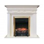 Пристінний камін Fireplace Люксембург Слонова кістка ефект мерехтливих дров зі звуком і обігрівом