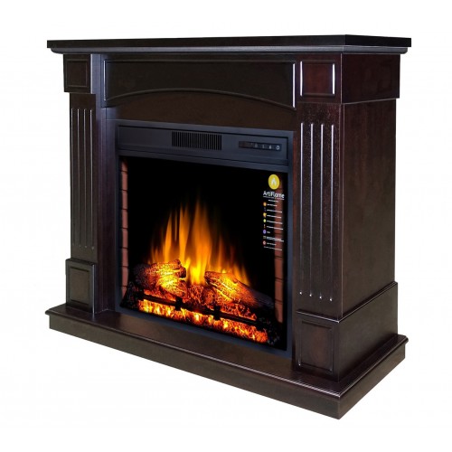 Класичний каминокомплект ArtiFlame BOSTON AF28S Венге ефект полум'я зі звуком і обігрівом