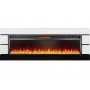 Лінійний каминокомплект Fireplace Варшава Білий з ефектом живого полум'я зі звуком і обігрівом