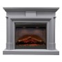 Класичний каминокомплект Fireplace Рембрандт Сірий з ефектом живого вогню зі звуком і обігрівом