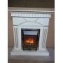 Підлоговий каминокомплект Fireplace Індія Білий + Патина ефект мерехтливих дров зі звуком і обігрівом