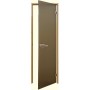 Скляні двері міжкімнатні Tesli Aqua Bronze Sateen 700х2000 мм