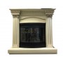 Фронтальний каминокомплект Fireplace Олімп Бежевий ефект живого полум'я зі звуком і обігрівом