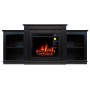 ТБ тумба з електро каміном ArtiFlame FASHION TV STAND AF18 Чорне дерево ефект полум'я і обігрівом