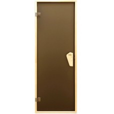 Стеклянная дверь для бани и сауны Tesli Sateen RS 700х1900 мм закаленное стекло матовая бронза
