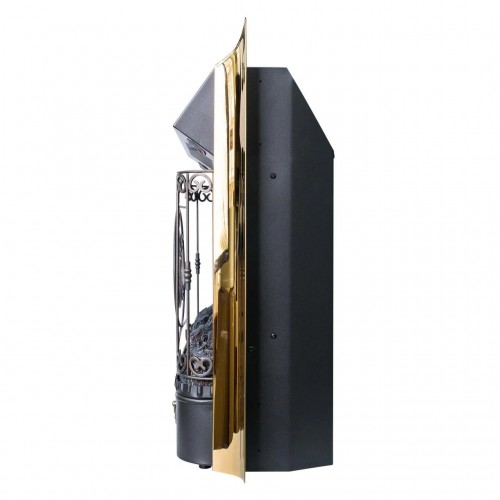 Електричний камін Bonfire INVER BRASS з ефектом мерехтливих дров зі звуком та обігрівом