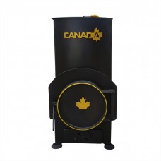 Буржуйка печь дровяная Canada с варочной поверхностью с зольником отопление площадью до 85 кубов
