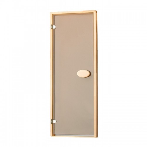 Скляні двері для лазні та сауни PAL 800х2000 мм загартоване скло матова бронза 8 мм