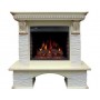Класичний каминокомплект Fireplace Ніагара Білий дуб з ефектом живого вогню зі звуком і обігрівом