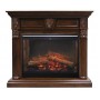 Класичний каминокомплект Fireplace Рубенс Темний горіх ефект живого вогню зі звуком і обігрівом
