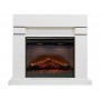 Сучасний каминокомплект Fireplace Тахо Білий дуб з ефектом живого вогню зі звуком і обігрівом