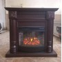 Кутовий каминокомплект Fireplace Аляска Венге ефект живого полум'я зі звуком і обігрівом
