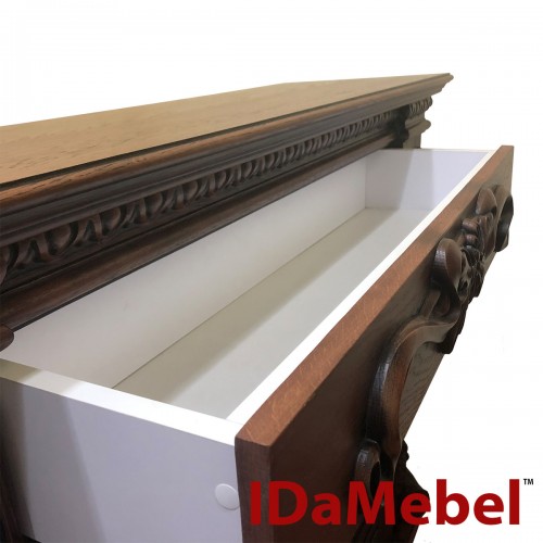 Камінокомплект IDaMebel Seville Коричневий 3D ефект мерехтливих дров з парогенератором з обігрівом