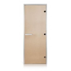 Стеклянная дверь для хамама GREUS прозрачная бронза 70/200 усиленная (3 петли) алюминий