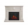 Класичний каминокомплект Fireplace Єнісей Білий дуб ефект живого вогню зі звуком і обігрівом