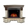 Кутовий каминокомплект Fireplace Міссісіпі Античний дуб з ефектом живого вогню зі звуком і обігрівом