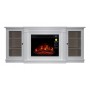 ТБ тумба з електро каміном ArtiFlame VERMONT AF23S Білий б'янко ефект полум'я зі звуком та обігрівом