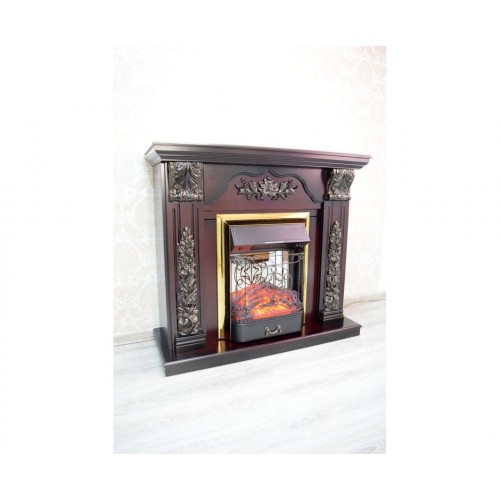Підлоговий камінокомплект Fireplace Фінляндія Венге ефект мерехтливих дров зі звуком та обігрівом