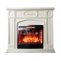 Класичний каминокомплект Fireplace Таранто Бежевий з ефектом живого вогню зі звуком і обігрівом