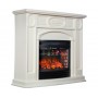Класичний каминокомплект Fireplace Таранто Бежевий з ефектом живого вогню зі звуком і обігрівом