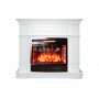 Класичний каминокомплект Fireplace Латина Білий з ефектом живого вогню зі звуком і обігрівом