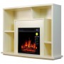 ТБ тумба з електро каміном ArtiFlame BINN AF18 Слонова кістка з ефектом живого вогню з обігрівом