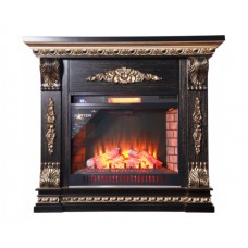 Пристінний камін Fireplace Сандро Венге + Патина з ефектом живого полум'я зі звуком і обігрівом