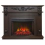 Пристінний каминокомплект Fireplace Португалія Горіх ефект живого полум'я зі звуком і обігрівом