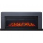 Лінійний каминокомплект Fireplace Берлін Сірий з ефектом живого полум'я зі звуком і обігрівом