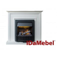 Камінокомплект IDaMebel Adele Білий Danville Black з 3D ефектом мерехтливих дров з парогенератором