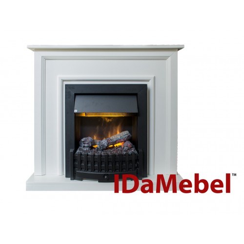Камінокомплект IDaMebel Adele Білий Danville Black з 3D ефектом мерехтливих дров з парогенератором