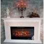 Фронтальний каминокомплект Fireplace Відень Білий ефект живого вогню зі звуком і обігрівом