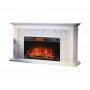 Фронтальний каминокомплект Fireplace Відень Білий ефект живого вогню зі звуком і обігрівом