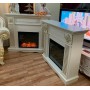 Пристінний камін Fireplace Каприс Білий + Патина ефект живого полум'я зі звуком і обігрівом