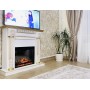 Пристінний камін Fireplace Каприс Білий + Патина ефект живого полум'я зі звуком і обігрівом