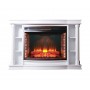 ТБ тумба з каміном Fireplace Колорадо Білий з ефектом живого вогню зі звуком і обігрівом