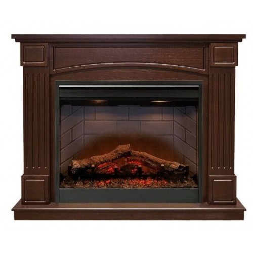 Класичний каминокомплект Fireplace Болівія Темний дуб ефект живого вогню зі звуком і обігрівом