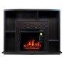 ТВ тумба з електрокаміном ArtiFlame BINN AF18 Темний горіх з ефектом живого вогню з обігрівом