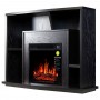ТВ тумба з електрокаміном ArtiFlame BINN AF18 Темний горіх з ефектом живого вогню з обігрівом