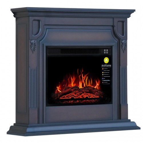 Кутовий камін ArtiFlame TORONTO AF23S Махагон коричневий антик ефект полум'я зі звуком та обігрівом