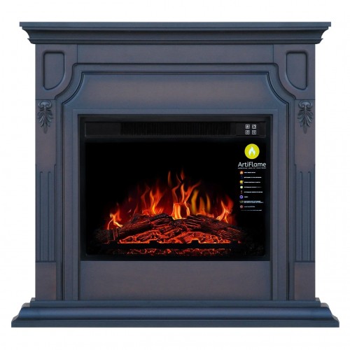 Кутовий камін ArtiFlame TORONTO AF23S Махагон коричневий антик ефект полум'я зі звуком та обігрівом