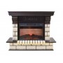 Підлоговий каминокомплект Fireplace Вікторія Античний дуб ефект живого полум'я зі звуком і обігрівом