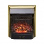 Камін підлоговий Fireplace Лас-Вегас Жовтий + Венге з ефектом мерехтливих дров зі звуком і обігрівом