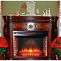 Класичний камін Fireplace Джорджина Антична вишня з ефектом живого вогню зі звуком і обігрівом