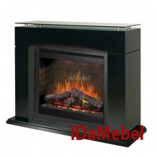 Камінокомплект IDaMebel Laguna Чорний з ефектом мерехтливих дров та полум'я Optiflame з обігрівом