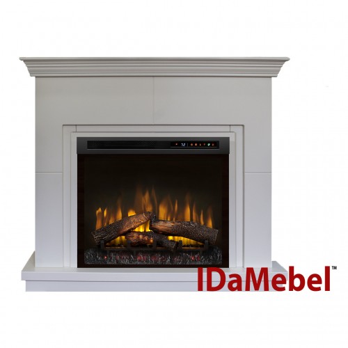 Камінокомплект IDaMebel Montreal XHD28L-INT Білий з ефектом полум'я Optiflame з обігрівом
