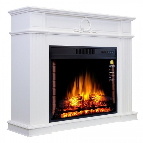 Камінокомплект ArtiFlame NEOCLASSIC AF28S Білий дуб з ефектом полум'я зі звуком та обігрівом
