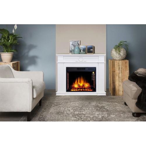 Камінокомплект ArtiFlame NEOCLASSIC AF28S Білий дуб з ефектом полум'я зі звуком та обігрівом