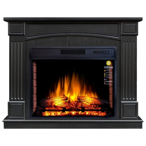 Класичний камінокомплект ArtiFlame BOSTON AF28S Темний горіх ефект полум'я зі звуком та обігрівом